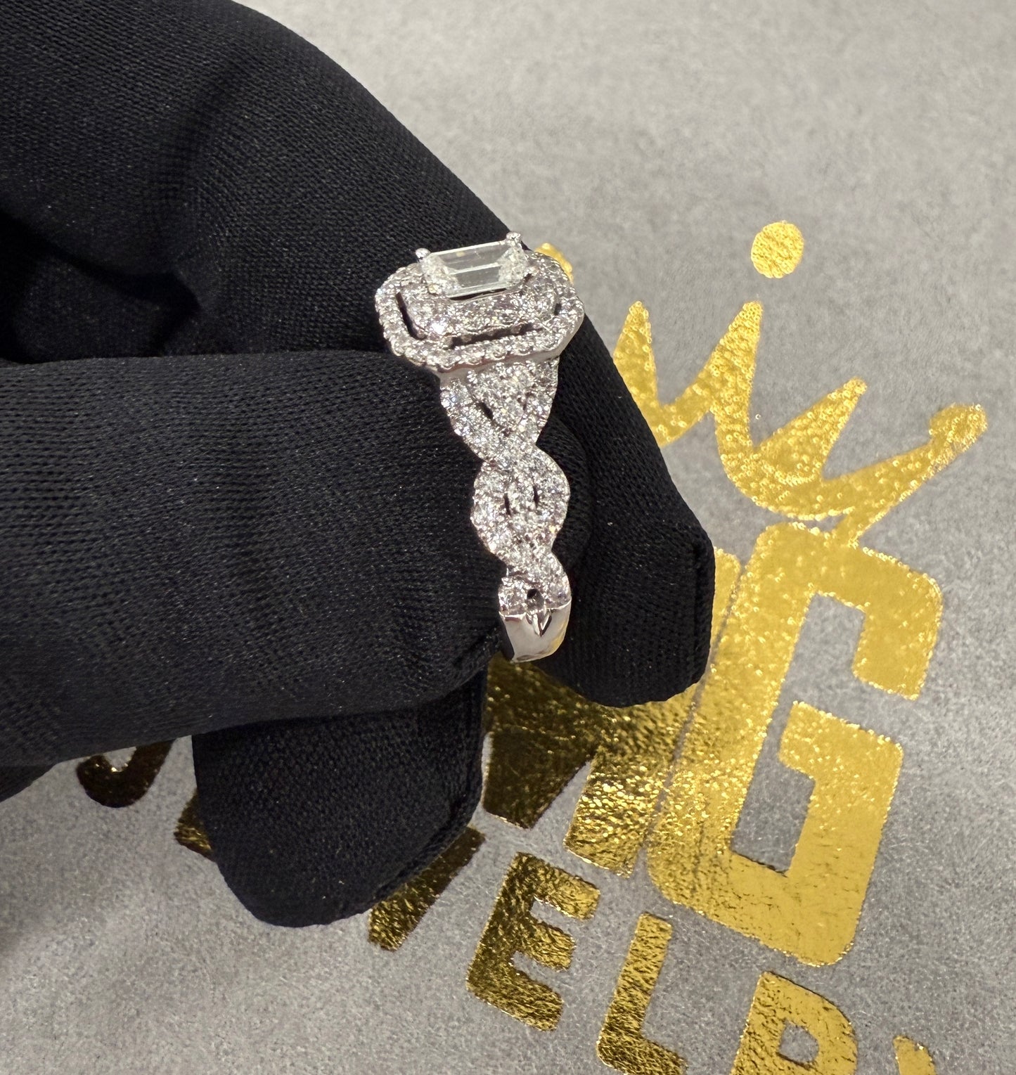 14k white gold natural diamonds 3ct total