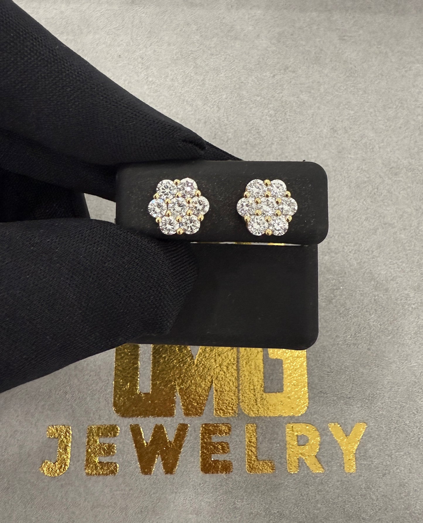 14k yellow gold lab diamonds 1.95ct screw backs