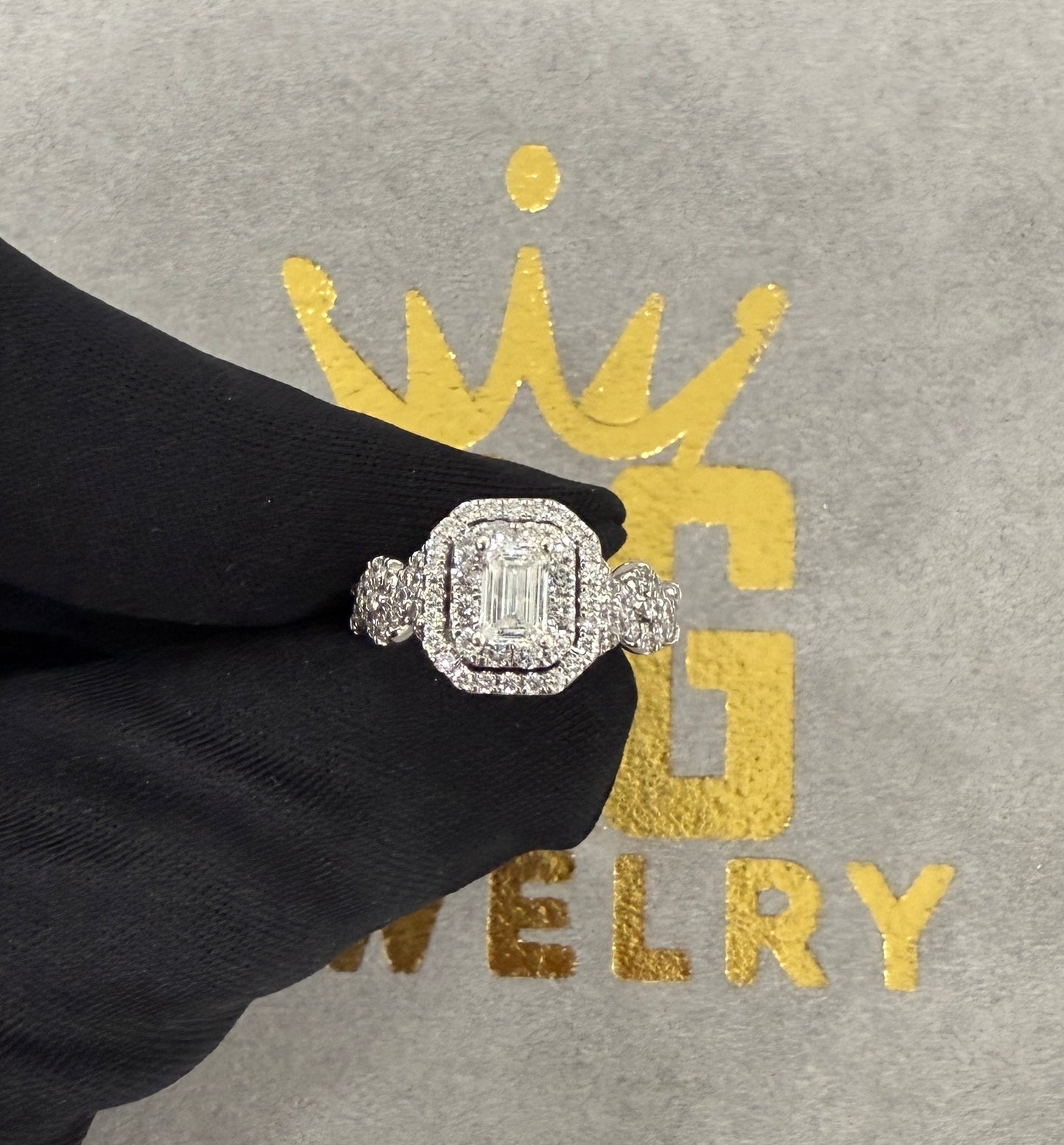 14k white gold natural diamonds 3ct total