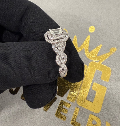 14k white gold natural diamonds 3ct total