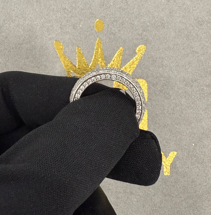 14k white gold natural diamonds 5ct diamonds cover the entire ring