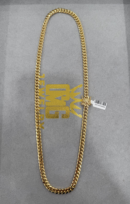 10k cuban link chain 24in 7-7.5mm estimated weight 85g