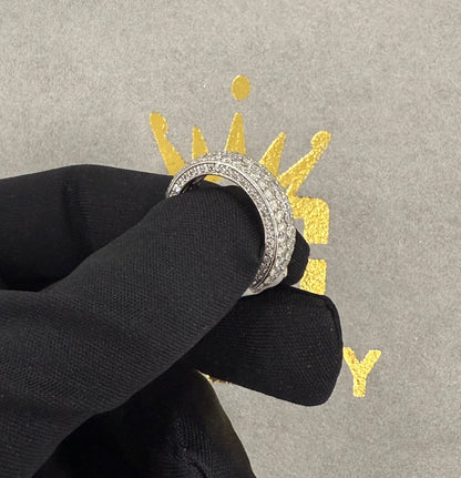 14k white gold natural diamonds 5ct diamonds cover the entire ring