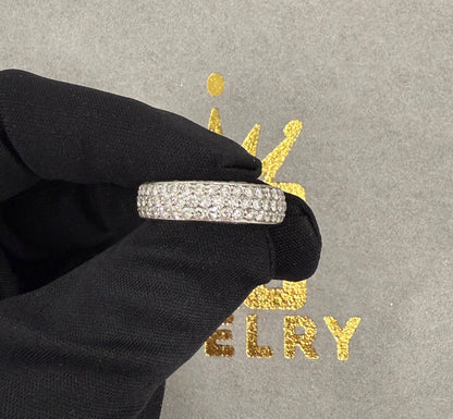 14k white gold natural diamonds 5ct diamonds cover the entire ring